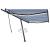 Copertină retractabilă manual cu LED, albastru&alb, 500x300 cm GartenMobel Dekor