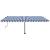 Copertină retractabilă manual cu LED, albastru&alb, 500x300 cm GartenMobel Dekor