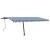 Copertină retractabilă manual cu LED, albastru&alb, 500x300 cm GartenMobel Dekor
