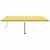 Copertină retractabilă manual cu LED, galben și alb, 500x300 cm GartenMobel Dekor
