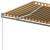 Copertină autonomă retractabilă automat galben&alb 500x300 cm GartenMobel Dekor
