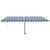 Copertină automată cu senzor vânt&LED, albastru/alb 500x300 cm GartenMobel Dekor