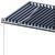 Copertină autonomă retractabilă manual albastru/alb 600x300 cm GartenMobel Dekor