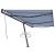 Copertină autonomă retractabilă manual albastru/alb 600x300 cm GartenMobel Dekor