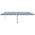 Copertină autonomă retractabilă manual albastru/alb 600x300 cm GartenMobel Dekor