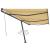 Copertină autonomă retractabilă manual, galben&alb, 600x300 cm GartenMobel Dekor