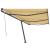 Copertină autonomă retractabilă manual, galben&alb, 600x300 cm GartenMobel Dekor