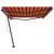 Copertină retractabilă manual, portocaliu/maro, 600x300 cm GartenMobel Dekor