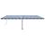 Copertină retractabilă manual cu LED albastru și alb 600x300 cm GartenMobel Dekor