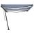 Copertină retractabilă manual cu LED albastru și alb 600x300 cm GartenMobel Dekor