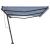 Copertină autonomă retractabilă automat albastru/alb 600x300 cm GartenMobel Dekor