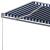Copertină autonomă retractabilă automat albastru/alb 600x300 cm GartenMobel Dekor