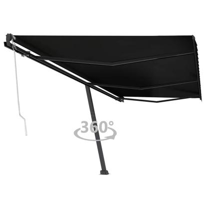 Copertină autonomă retractabilă automat, antracit, 600x300 cm GartenMobel Dekor