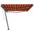 Copertină retractabilă automat portocaliu & maro 600x300 cm GartenMobel Dekor