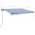 Copertină autonomă retractabilă manual albastru&alb 400x350 cm GartenMobel Dekor