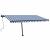 Copertină autonomă retractabilă manual albastru&alb 400x350 cm GartenMobel Dekor