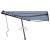 Copertină autonomă retractabilă manual albastru&alb 400x350 cm GartenMobel Dekor