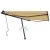 Copertină autonomă retractabilă manual, galben&alb, 400x350 cm GartenMobel Dekor
