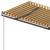 Copertină autonomă retractabilă manual, galben&alb, 400x350 cm GartenMobel Dekor