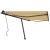 Copertină autonomă retractabilă manual, galben&alb, 400x350 cm GartenMobel Dekor