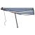 Copertină retractabilă manual cu LED, albastru/alb, 400x350 cm GartenMobel Dekor