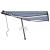 Copertină retractabilă manual cu LED, albastru/alb, 400x350 cm GartenMobel Dekor