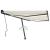 Copertină retractabilă manual cu LED, crem, 400x350 cm GartenMobel Dekor