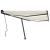 Copertină retractabilă manual cu LED, crem, 400x350 cm GartenMobel Dekor