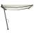 Copertină retractabilă manual cu LED, crem, 400x350 cm GartenMobel Dekor