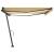Copertină retractabilă manual cu LED, galben și alb, 400x350 cm GartenMobel Dekor