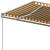 Copertină autonomă retractabilă automat galben&alb 400x350 cm GartenMobel Dekor