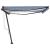 Copertină automată cu senzor vânt&LED, albastru/alb, 400x350 cm GartenMobel Dekor