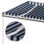 Copertină automată cu senzor vânt&LED, albastru/alb, 400x350 cm GartenMobel Dekor