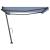 Copertină autonomă retractabilă manual albastru/alb 450x350 cm GartenMobel Dekor