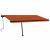 Copertină retractabilă manual, portocaliu și maro, 450x350 cm GartenMobel Dekor