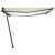 Copertină retractabilă manual cu LED, crem, 450x350 cm GartenMobel Dekor