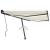 Copertină retractabilă manual cu LED, crem, 450x350 cm GartenMobel Dekor