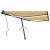 Copertină retractabilă manual cu LED, galben și alb, 450x350 cm GartenMobel Dekor