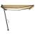 Copertină retractabilă manual cu LED, galben și alb, 450x350 cm GartenMobel Dekor