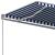Copertină autonomă retractabilă automat albastru&alb 450x350 cm GartenMobel Dekor