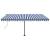 Copertină autonomă retractabilă automat albastru&alb 450x350 cm GartenMobel Dekor
