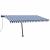 Copertină autonomă retractabilă automat albastru&alb 450x350 cm GartenMobel Dekor