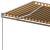 Copertină autonomă retractabilă automat galben & alb 450x350 cm GartenMobel Dekor