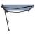 Copertină autonomă retractabilă manual, albastru&alb 500x350 cm GartenMobel Dekor