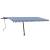 Copertină autonomă retractabilă manual, albastru&alb 500x350 cm GartenMobel Dekor