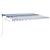 Copertină autonomă retractabilă manual, albastru&alb 500x350 cm GartenMobel Dekor
