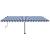 Copertină autonomă retractabilă manual, albastru&alb 500x350 cm GartenMobel Dekor