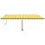 Copertină autonomă retractabilă manual galben/alb 500x350 cm GartenMobel Dekor