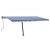 Copertină retractabilă manual cu LED, albastru&alb, 500x350 cm GartenMobel Dekor
