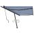 Copertină autonomă retractabilă automat albastru&alb 500x350 cm GartenMobel Dekor